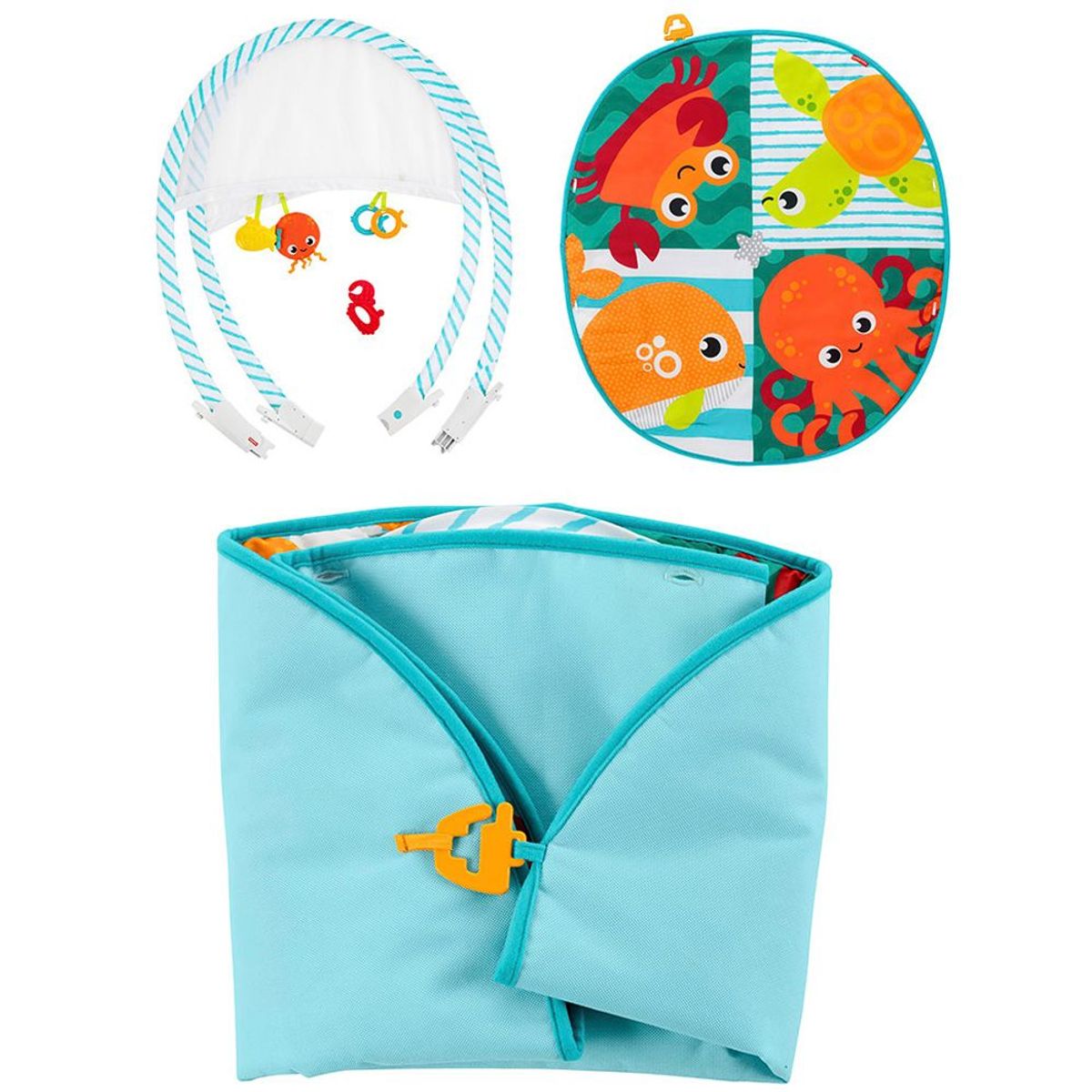 FISHER PRICE - Gimnasio de Bebé Portátil y Plegable Fisher Price