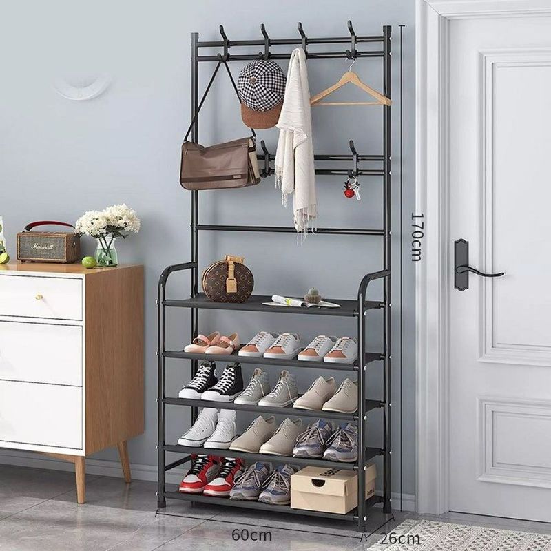 GENERICO - Zapatera y colgador de ropa multifuncional para el hogar