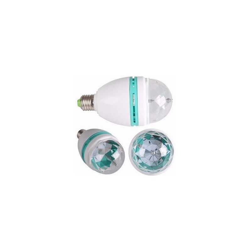 GENERICO - Pack 12 focos giratorios rgb luces sicodélicas para fiesta