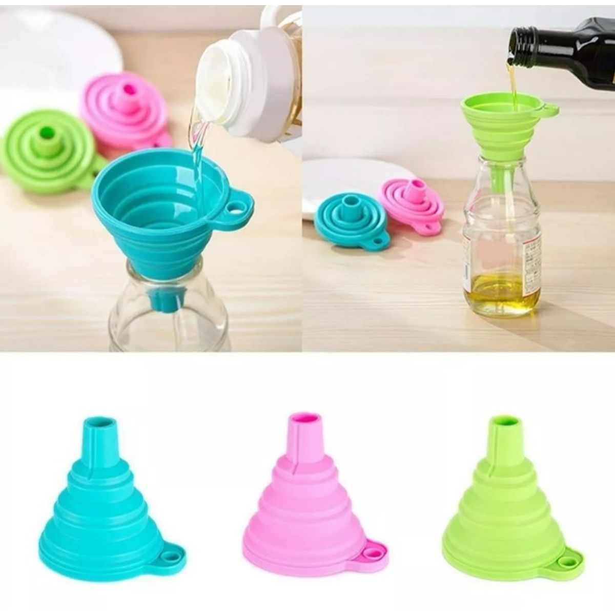 GENERICO - EMBUDO DE SILICONA PLEGABLE