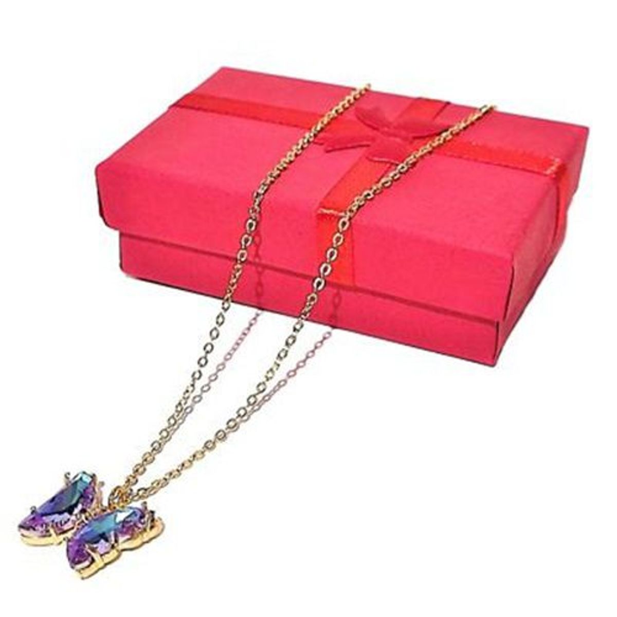 GENERICO - Collar de mariposa color multicolor  cristal