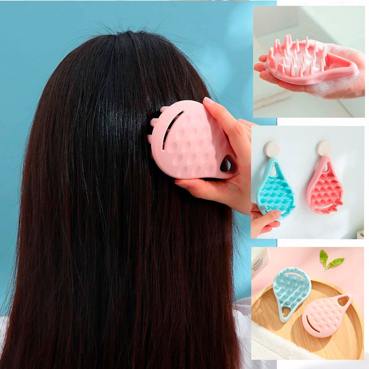 GENERICO - Peine masajeador de baño para cuero cabelludo