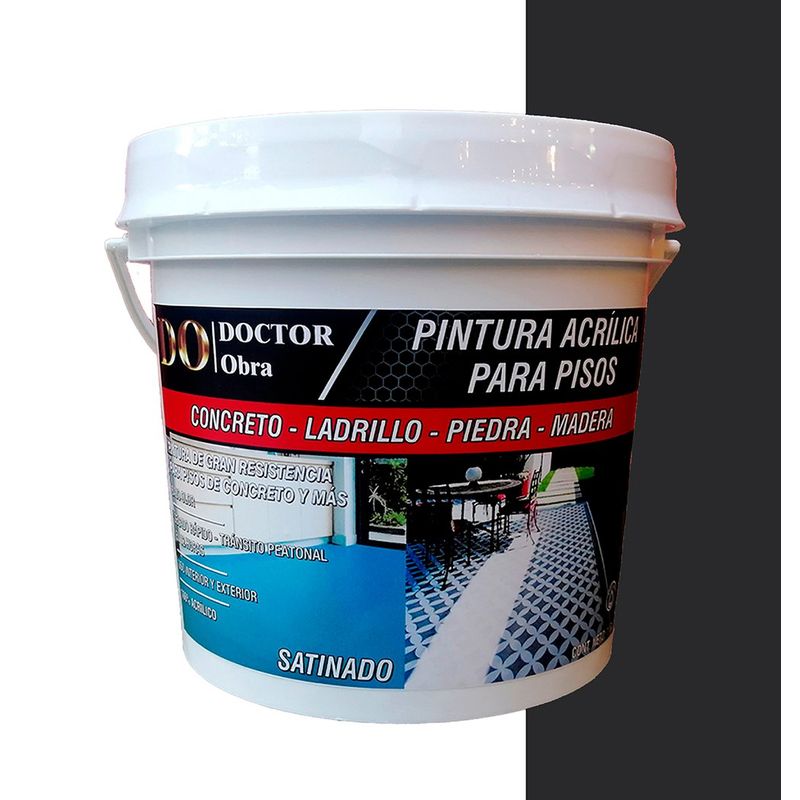 DO DOCTOR OBRA - PINTURA PARA PISOS GRAFITO Y PROTECTOR TRANSPARENTE 1.5 GALÓN
