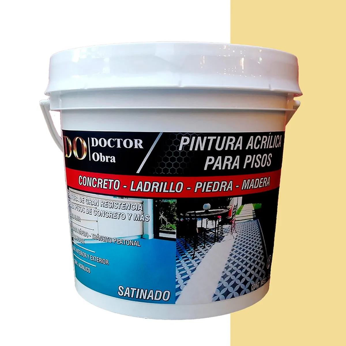 DO DOCTOR OBRA - PINTURA PARA PISOS ARENA Y PROTECTOR TRANSPARENTE 100% ACRÍLICOS 1.5 GALÓN