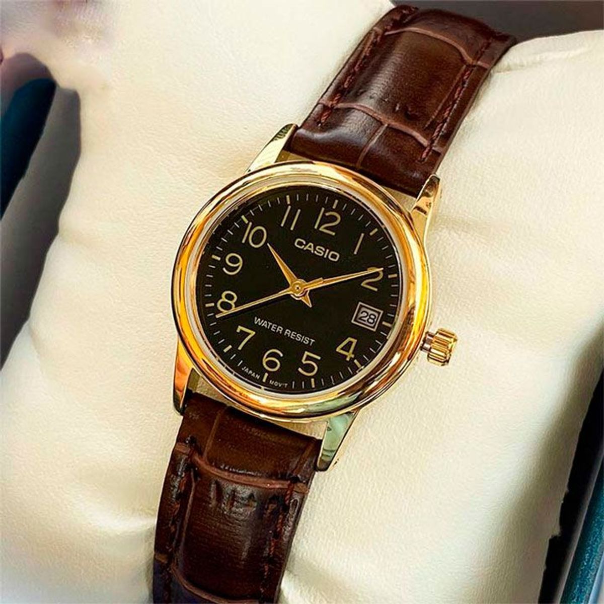 CASIO - Reloj Casio LTP-V002GL-1B Mujer - Marrón