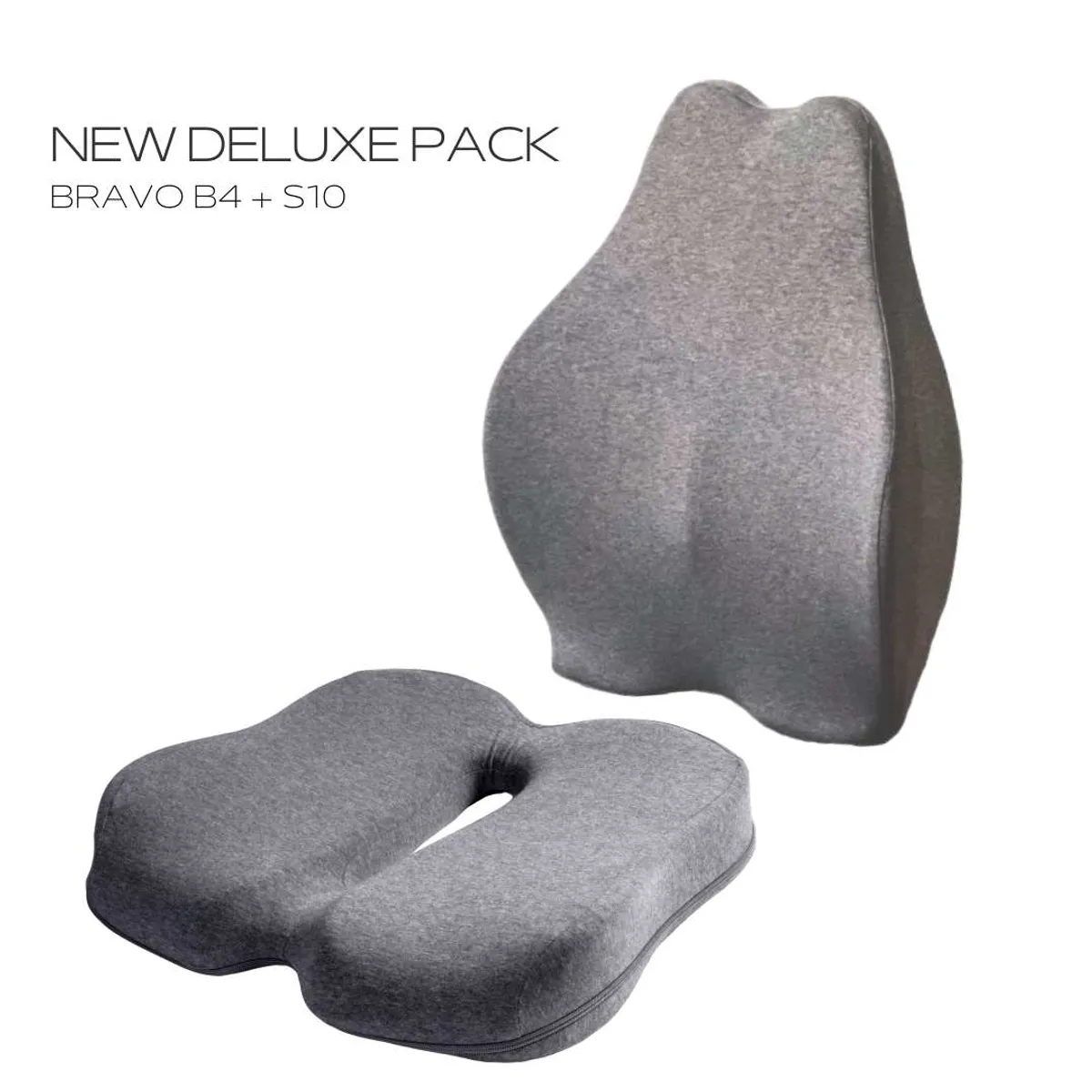 CHECAGOODS - Pack DELUXE Cojín Antihemorroides y Espaldar Ergonómico Checa Goods