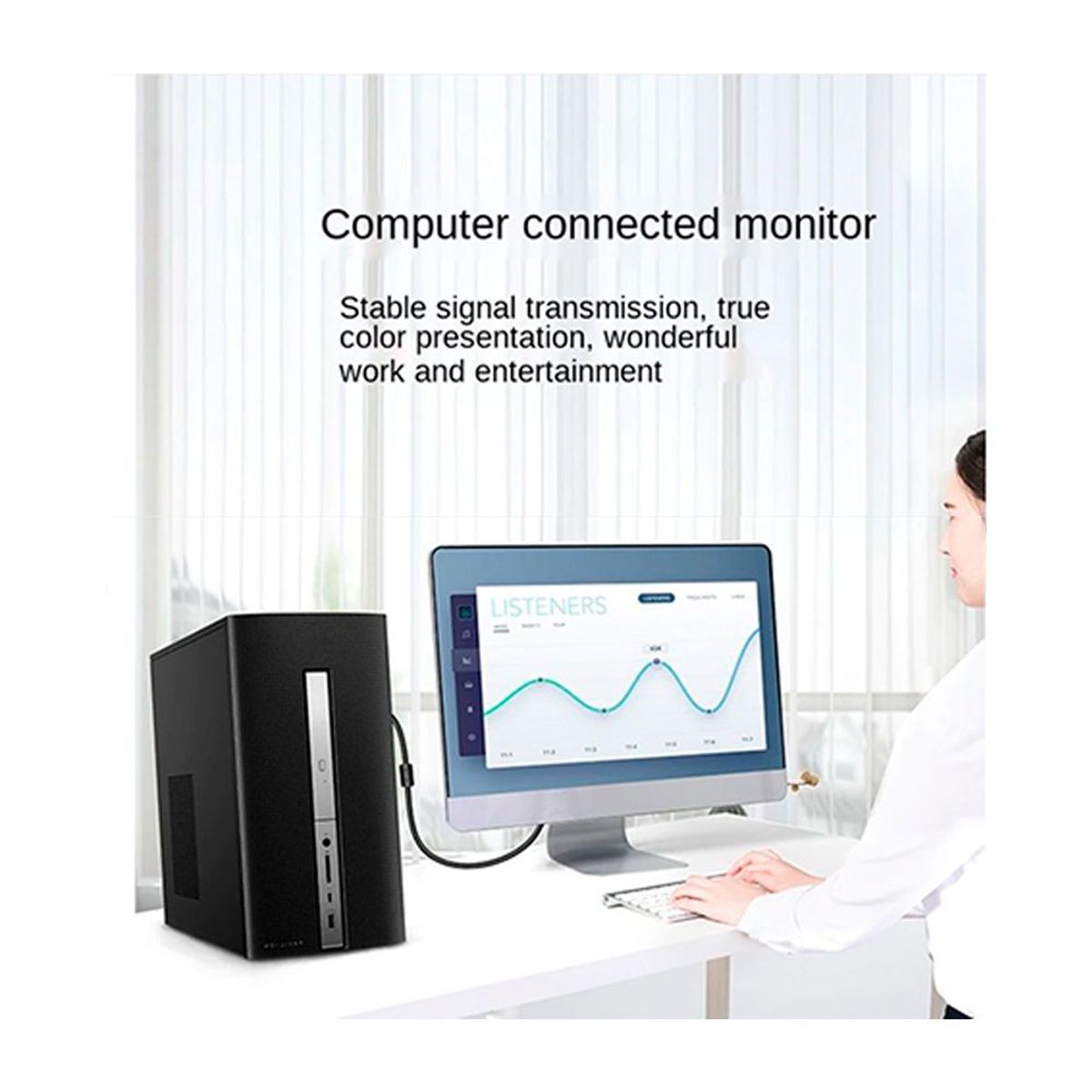 GENERICO - Cable Vga Macho a Vga Macho HD para Monitor de ordenador V Video Beam