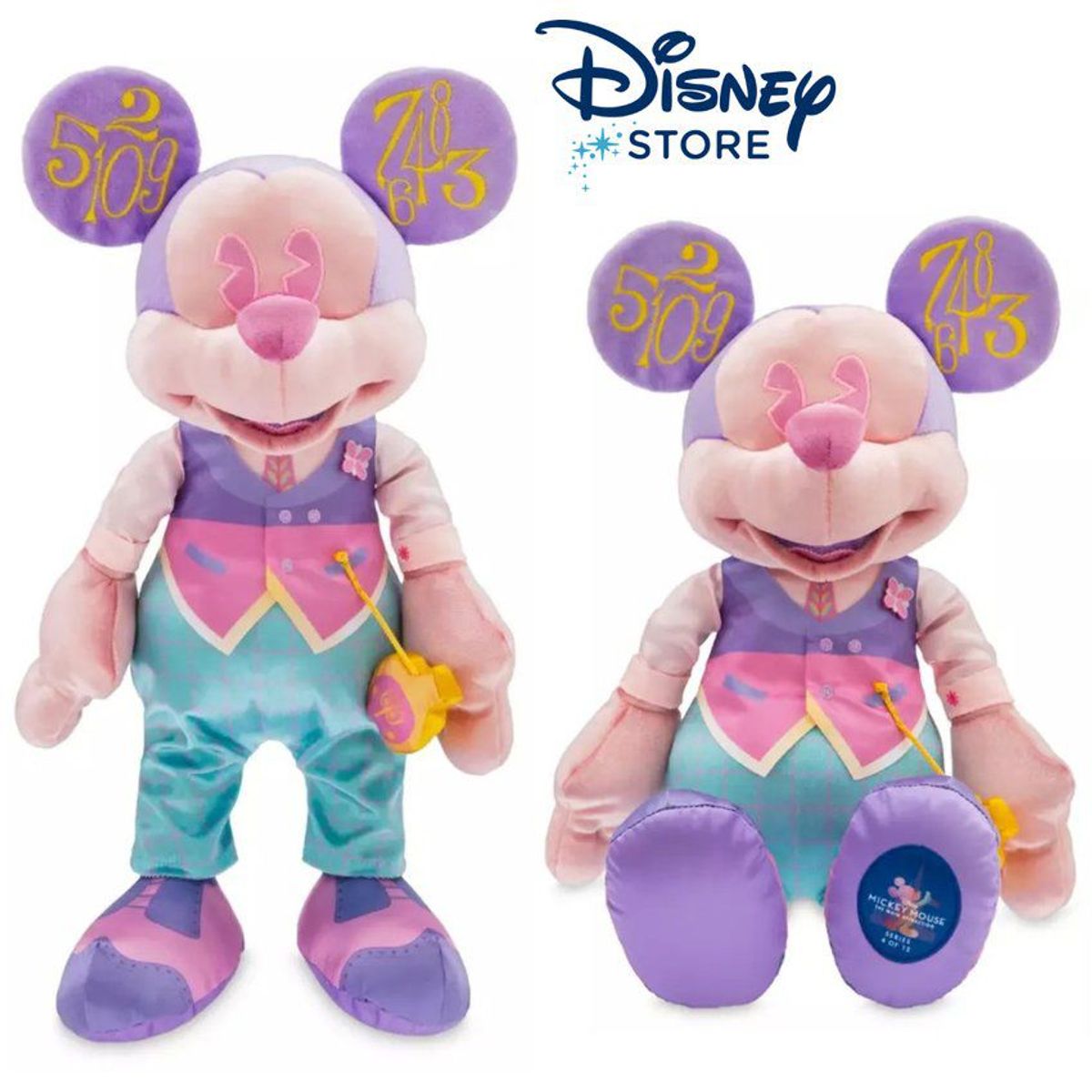 DISNEY - Peluche Mickey Mouse Its A Small World - 50 Ani Disney Store