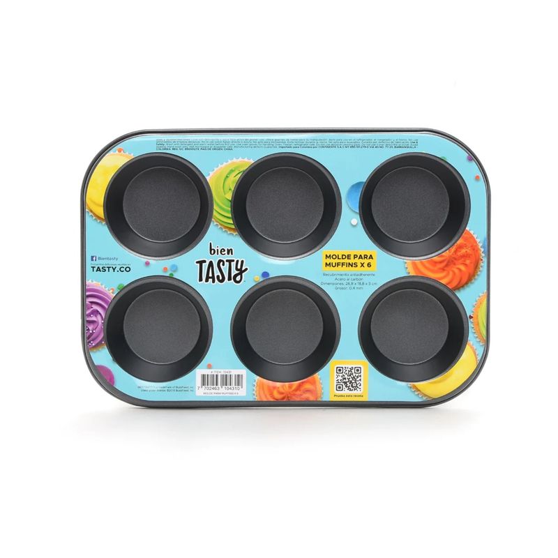 TASTY - TASTY MOLDE PARA MUFFINS X 6