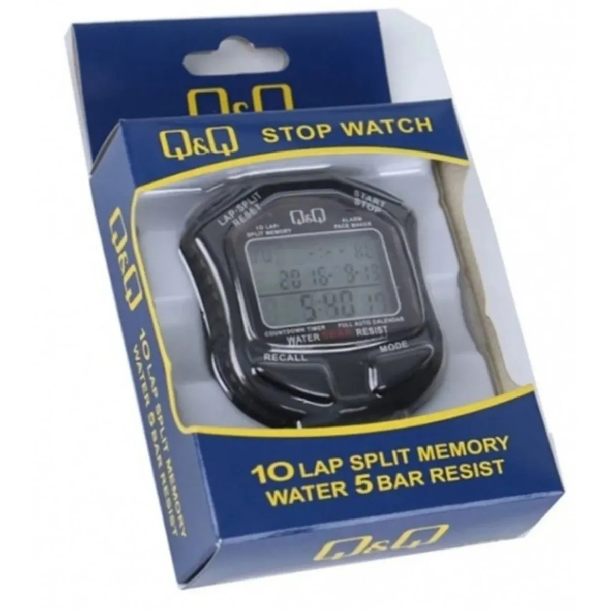 Q AND Q - Cronometro digital multifunción 10 lap hs 45