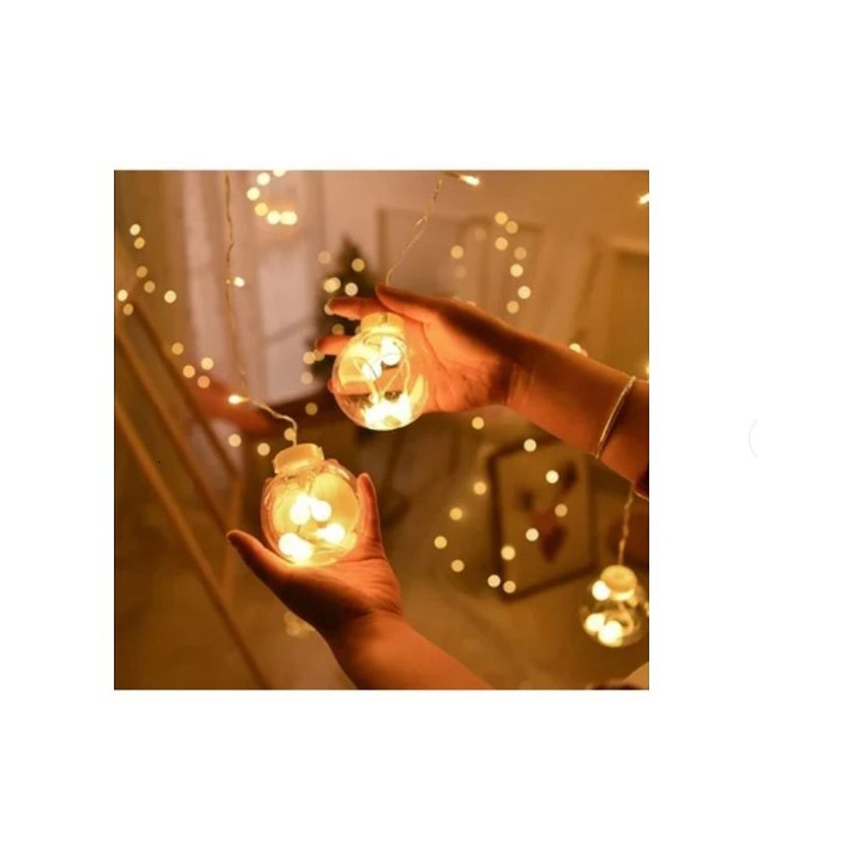 GENERICO - LUCES LED PARA NAVIDAD FORMA CASCADA ESFERA DE CALIDAD