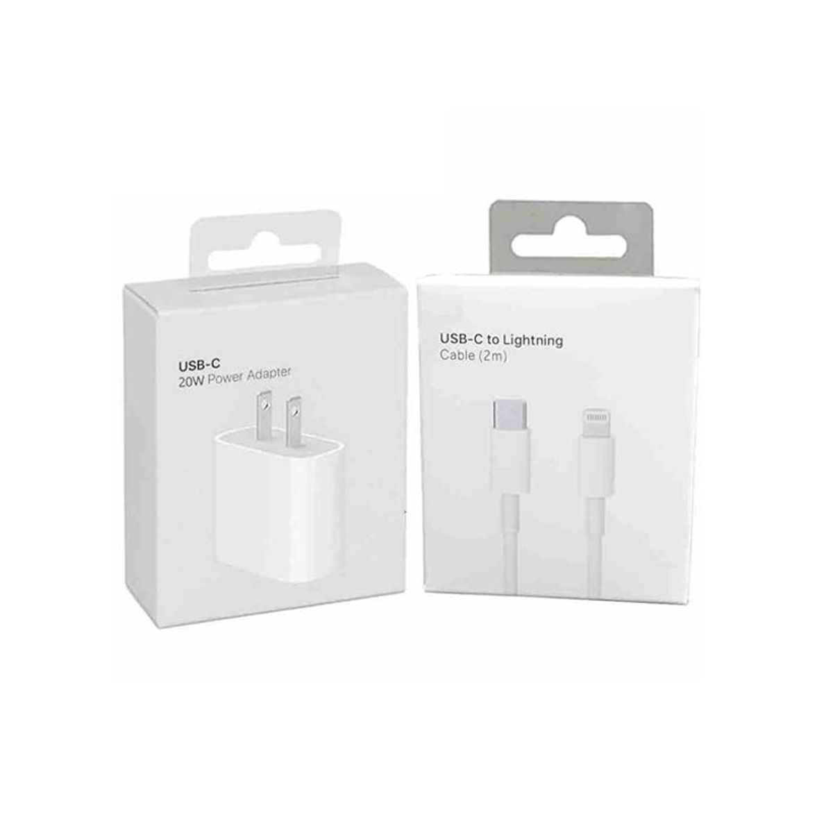 GENERICO - Cargador 20w Para  Iphone 12 + Tipo C 2M Carga Rápida - Blanco