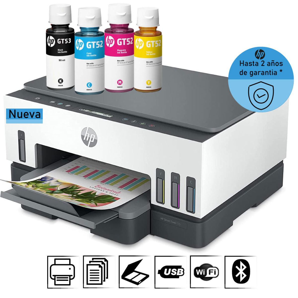 HP - Impresora Multifuncional HP Smart Tank 720