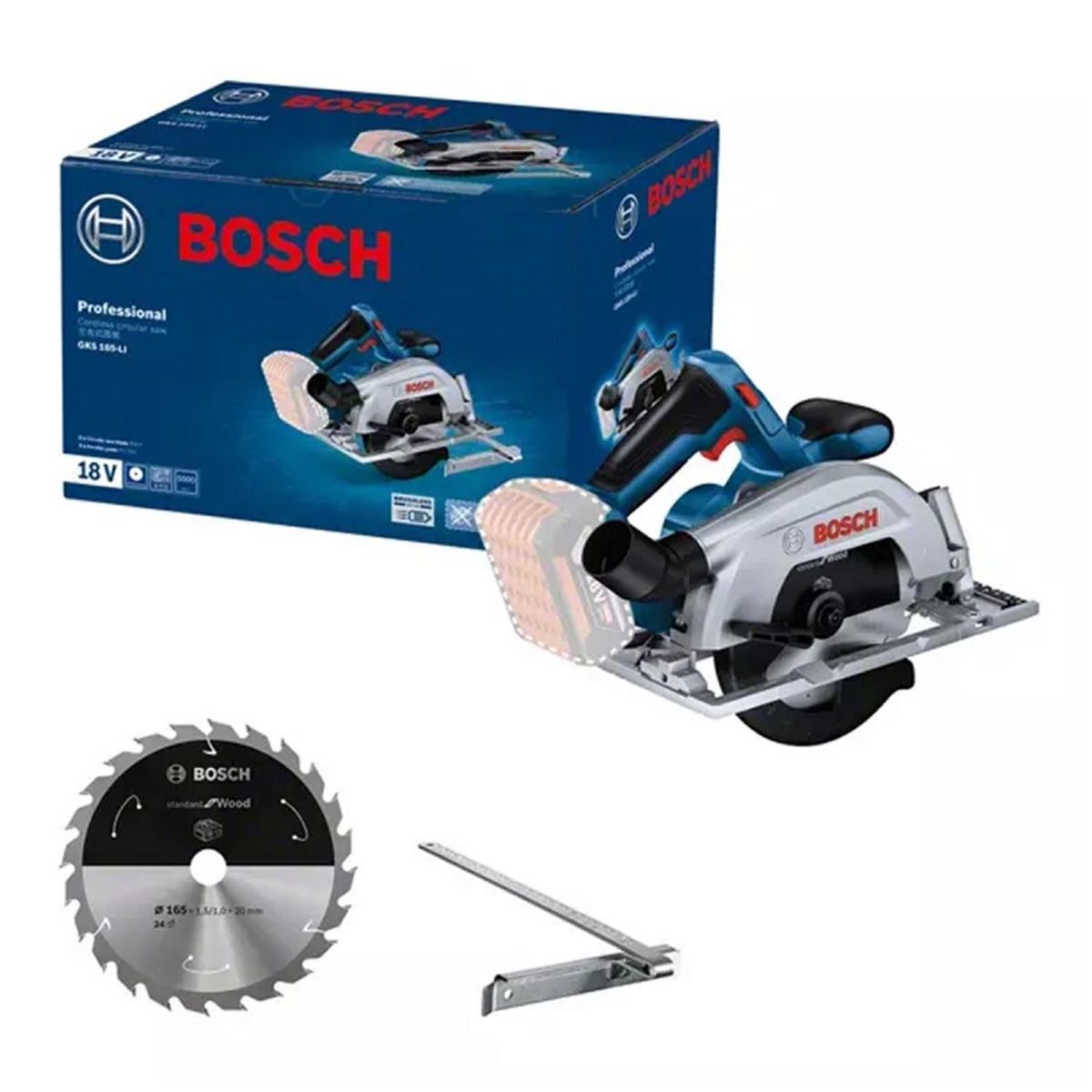 BOSCH - Sierra Circular 6 1/2" 18V Brushless 57mm Baretool Bosch GKS 185-LI