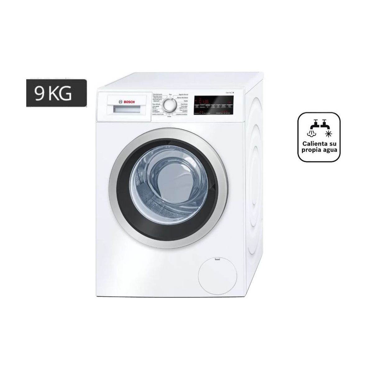 BOSCH - Lavadora Bosch WAT28404PE Automática Carga Frontal 9 Kilos Blanco