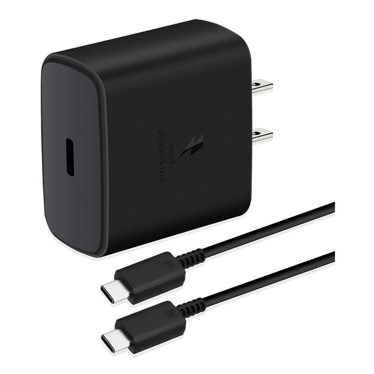 SAMSUNG - Cargador samsung 45w pd cable tipo-c galaxy s22 ultra más - negro
