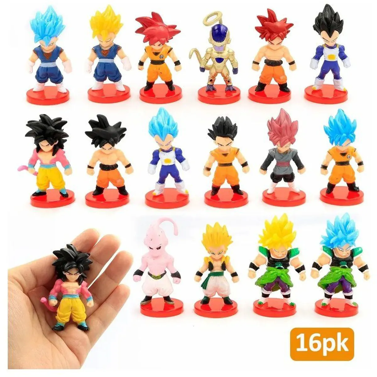 VATYERTY - Dragon ball juguetes mini colección 16 piezas 7 cm goku etc