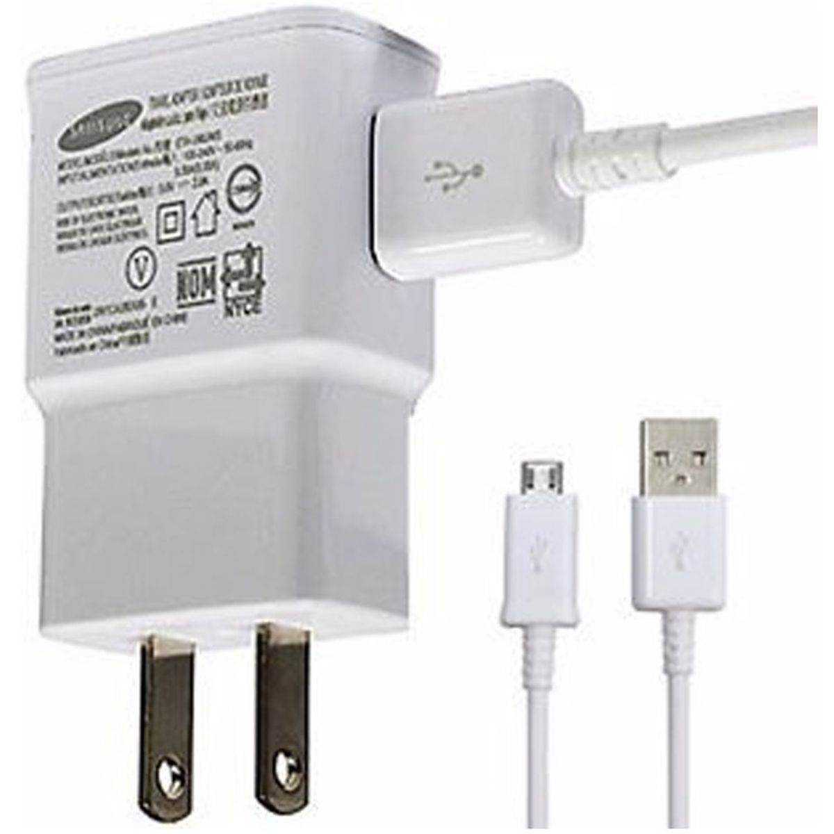 GENERICO - Cargador  Cable Micro V8 para j5 155a blanco