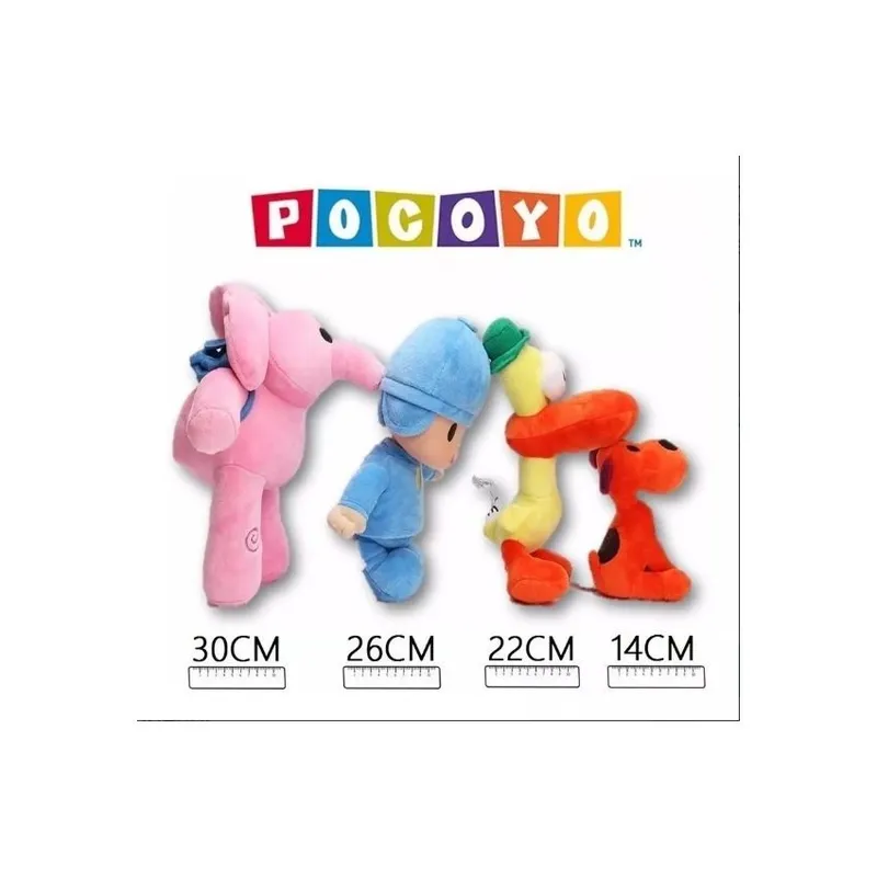 Set de bonitos muñecos de peluche pocoyo original toys POCOYO