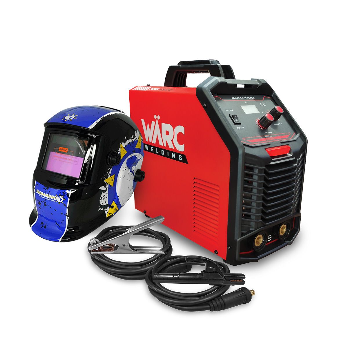 WARC - Soldadora Inversora 250A WARC ARC280C con Máscara Fotosensible