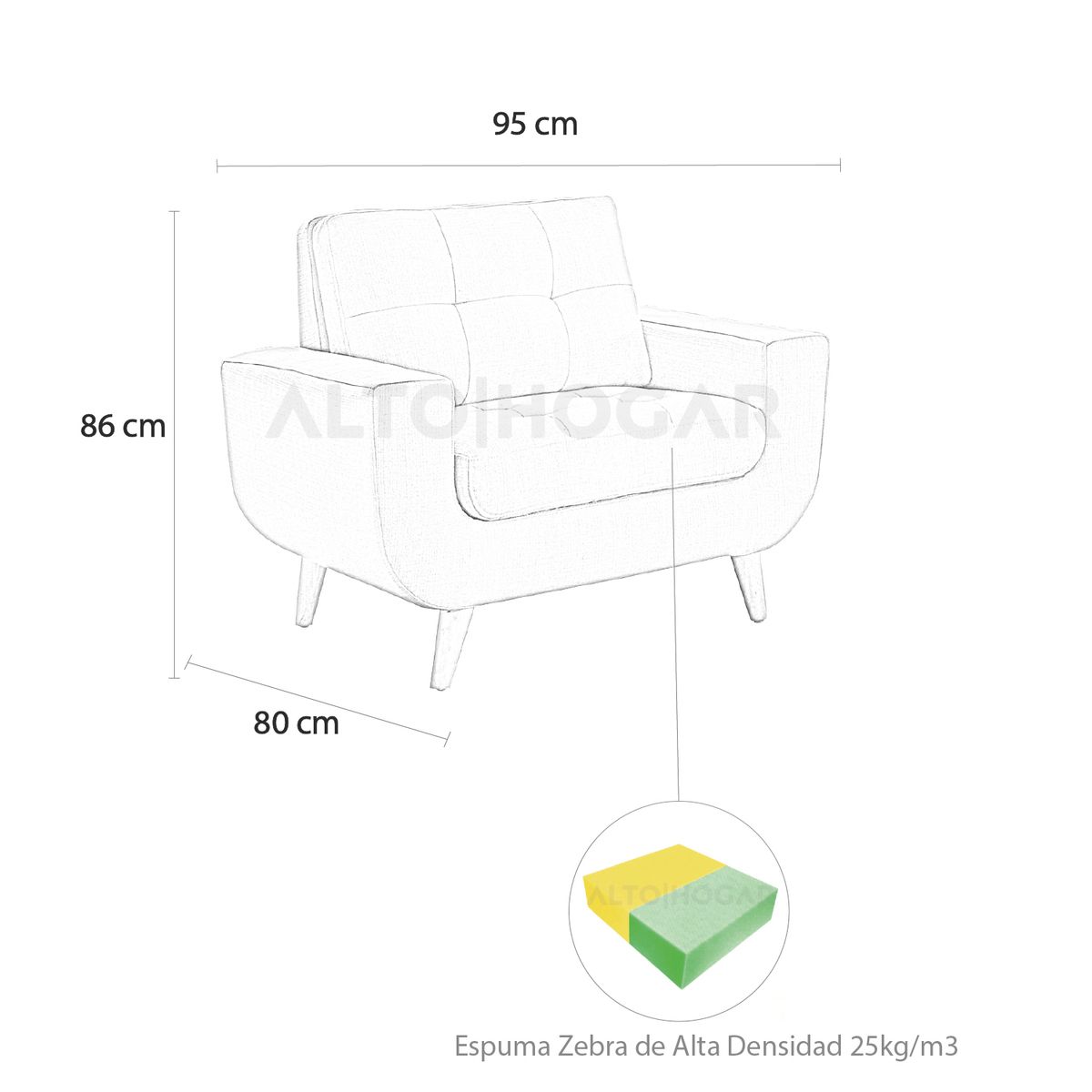 ALTO HOGAR - Juego de Sala 3 2 1 Kayruth Marrón Tapiz Antifluido