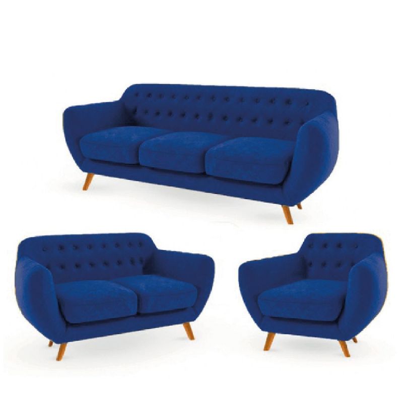 ALTO HOGAR - Juego de Sala  3 2 1 Antuane Alto Hogar Azul