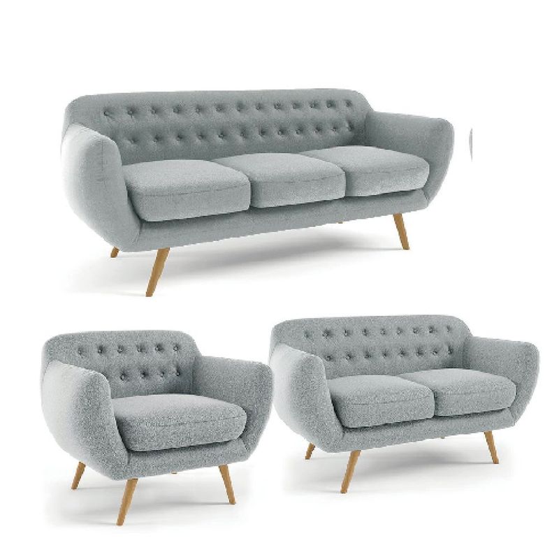 ALTO HOGAR - Juego de Sala  3 2 1 Antuane Alto Hogar Gris Claro