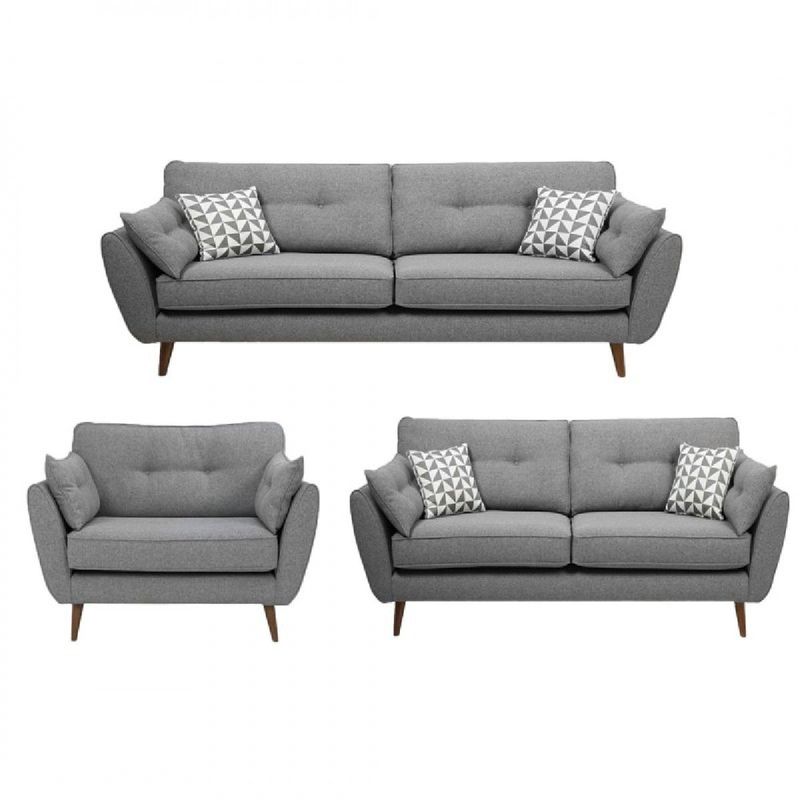 ALTO HOGAR - Juego de Sala Vintage 3 2 1 Altina Alto Hogar Gris