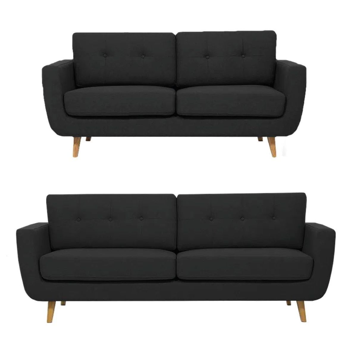 ALTO HOGAR - Juego de Sala Alyz 3 2 Alto Hogar Negro