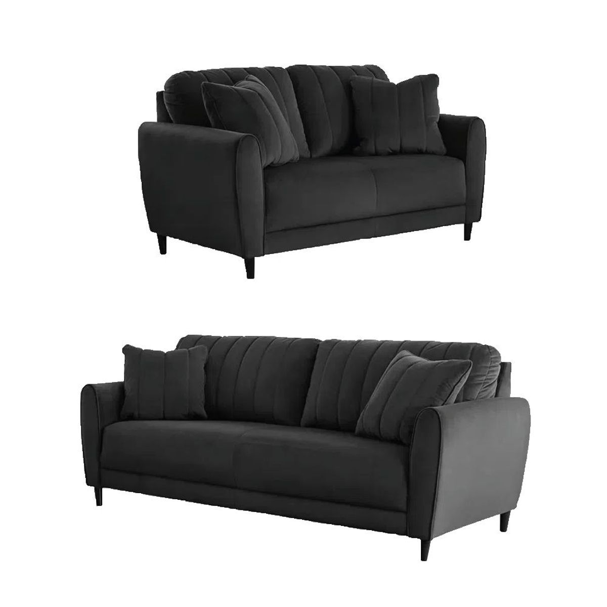 ALTO HOGAR - Juego de Sala Venecia 3 2 Alto Hogar Negro