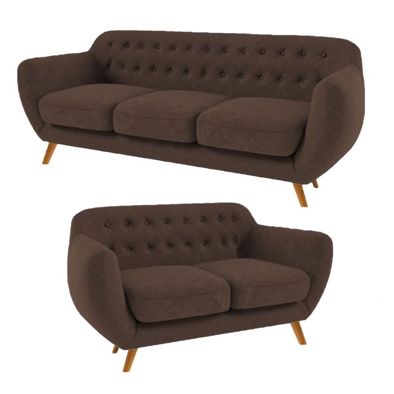 ALTO HOGAR - Juego de Sala Antuane 3 2 Alto Hogar Marrón