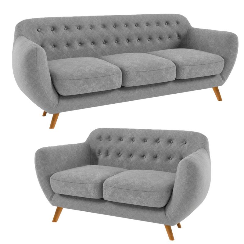 ALTO HOGAR - Juego de Sala Antuane 3 2 Alto Hogar Gris