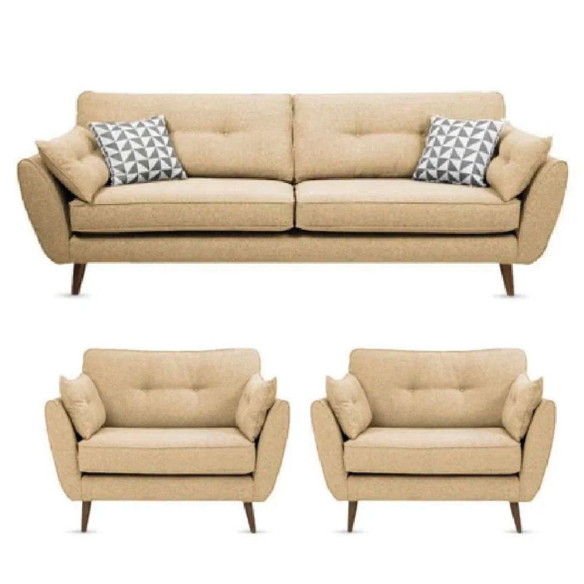 ALTO HOGAR - Juego de Sala Alto Hogar Altina 3 1 1 Beige