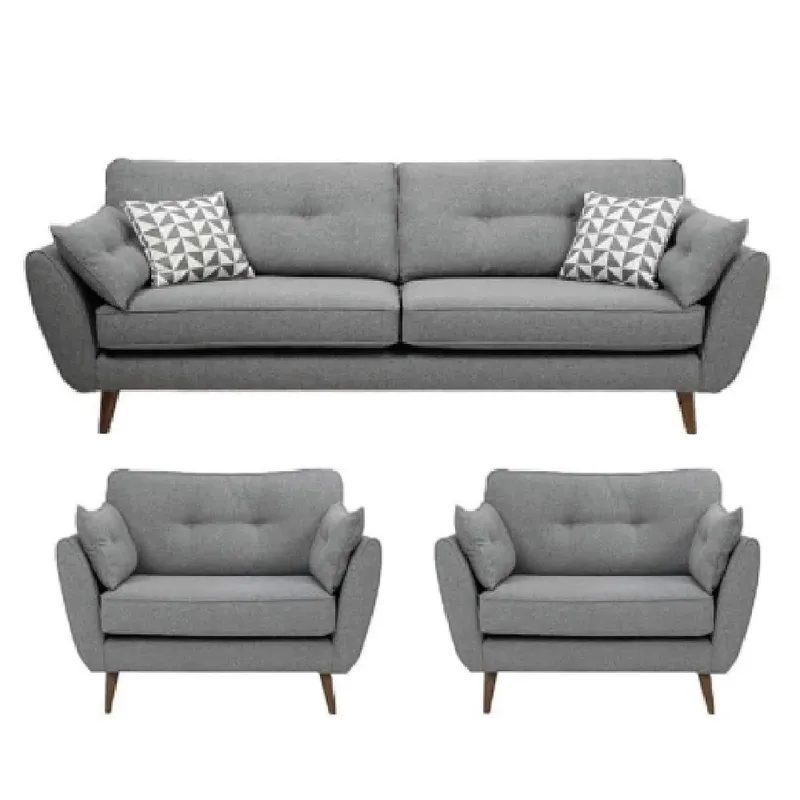 ALTO HOGAR - Juego de Sala Alto Hogar Altina 3 1 1 Gris