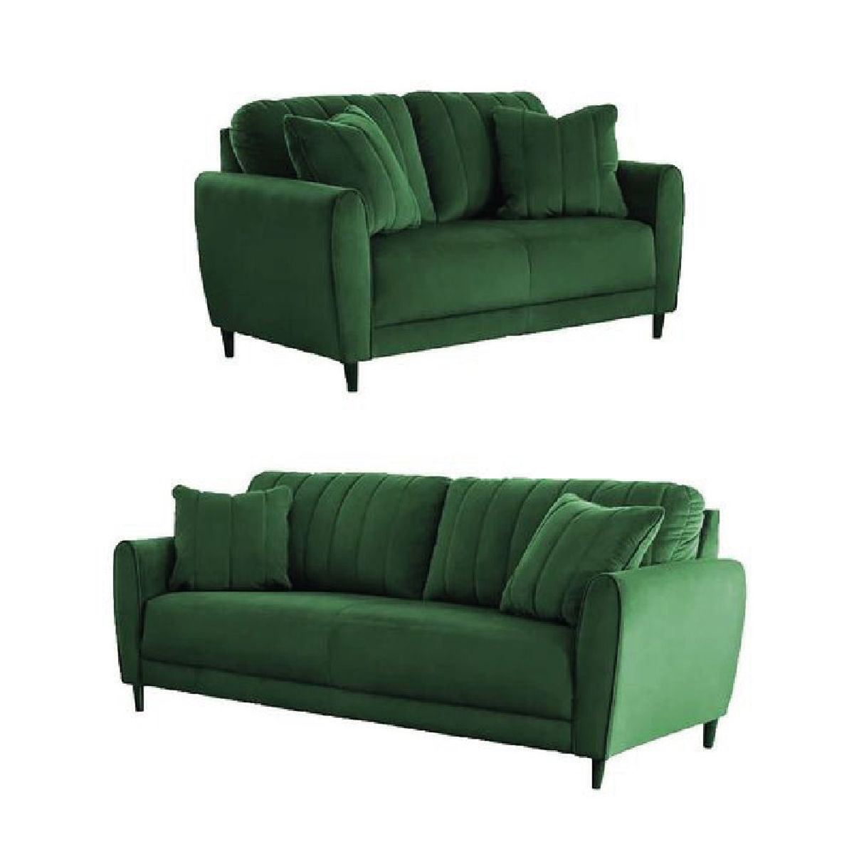 ALTO HOGAR - Juego de Sala Alto Hogar Venecia 3 2 Verde Botella