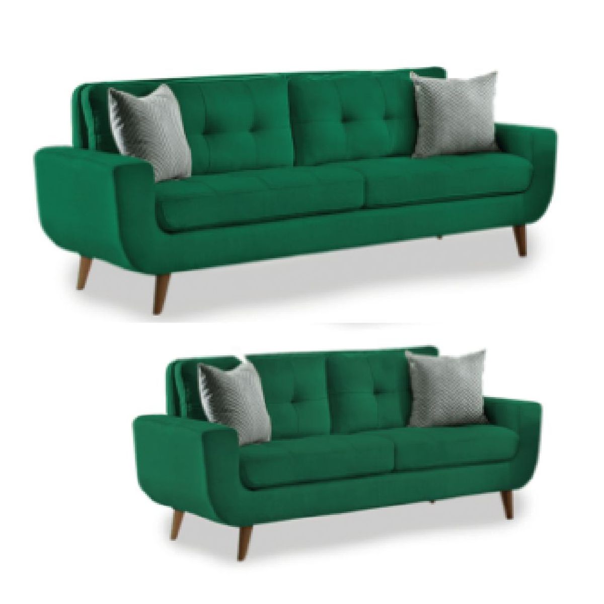 ALTO HOGAR - Juego de Sala Alto Hogar Kayruth 3 2 Verde Botella