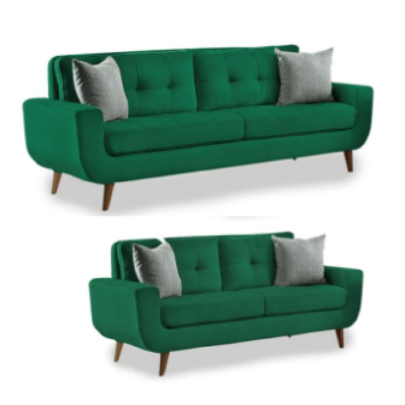 ALTO HOGAR - Juego de Sala Alto Hogar Kayruth 3 2 Verde Botella