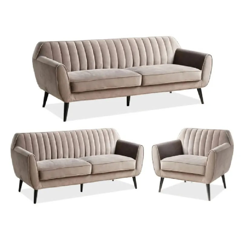 ALTO HOGAR - Juego de Sala Vintage 3 2 1 Dehlia Beige Alto Hogar