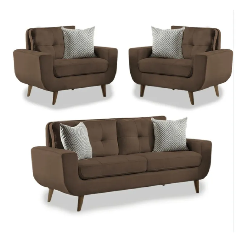 ALTO HOGAR - Juego de Sala 3 1 1 Kayruth Marrón