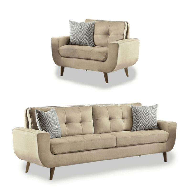 ALTO HOGAR - Juego de Sala 3 1 Kayruth Beige