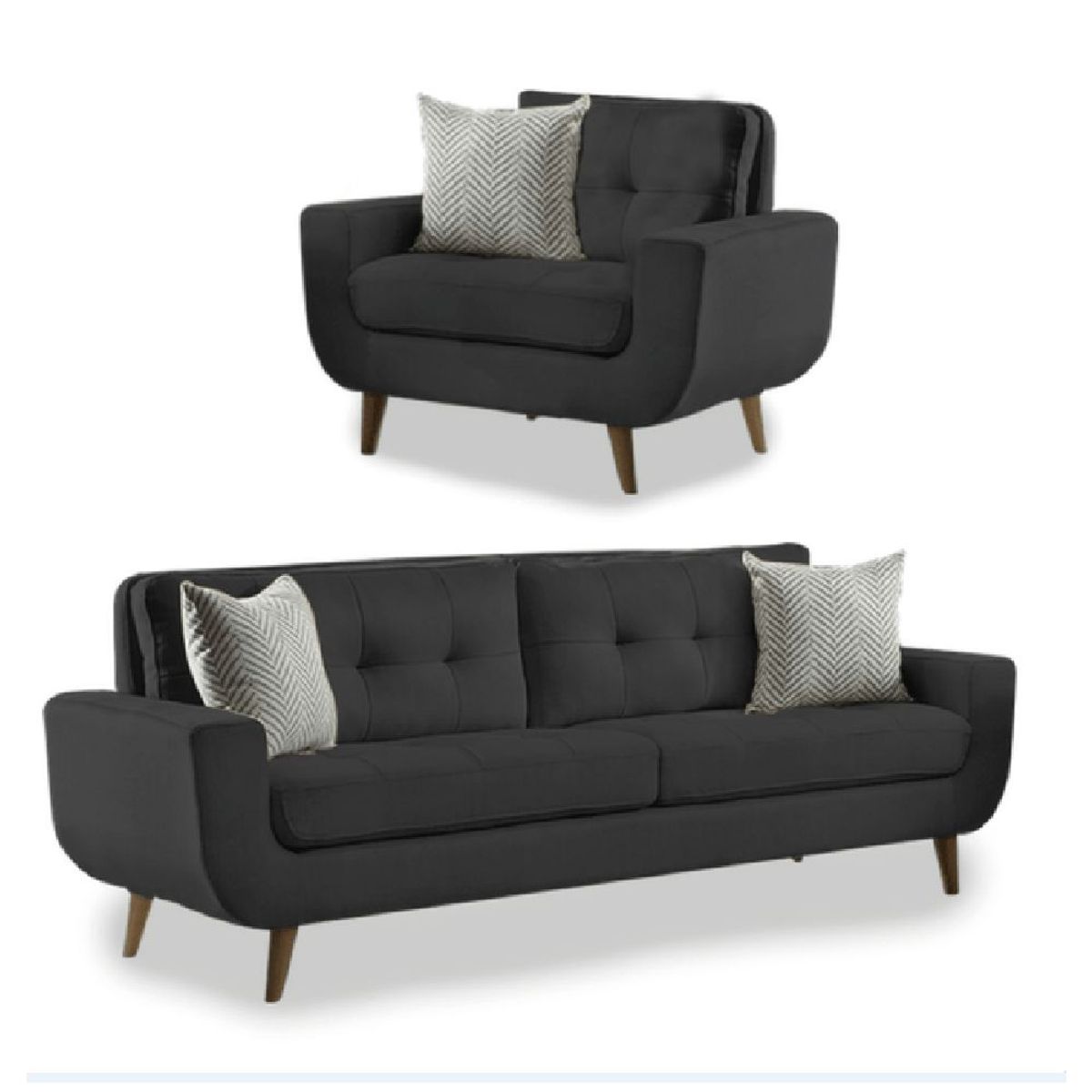 ALTO HOGAR - Juego de Sala 3 1 Kayruth Negro