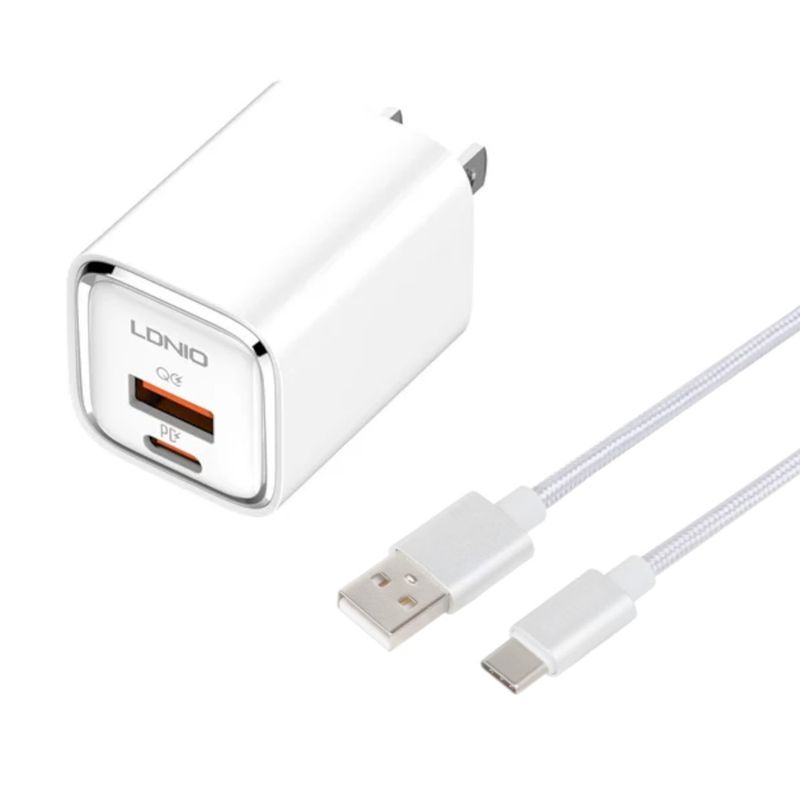 LDNIO - Cargador de Carga Rápida 30W LDNIO A2317C Incluye Cable USB a USB-C