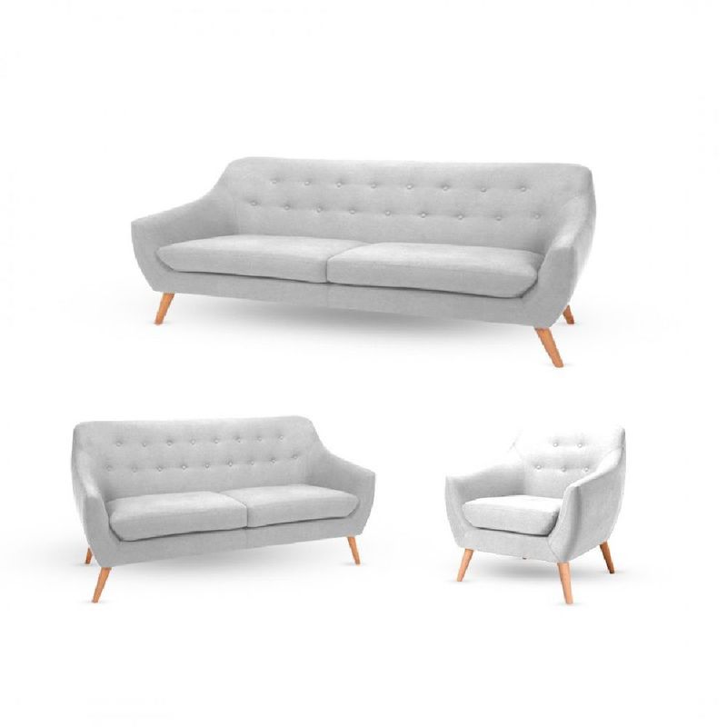 ALTO HOGAR - Juego de Sala 3 2 1 Isabella Gris