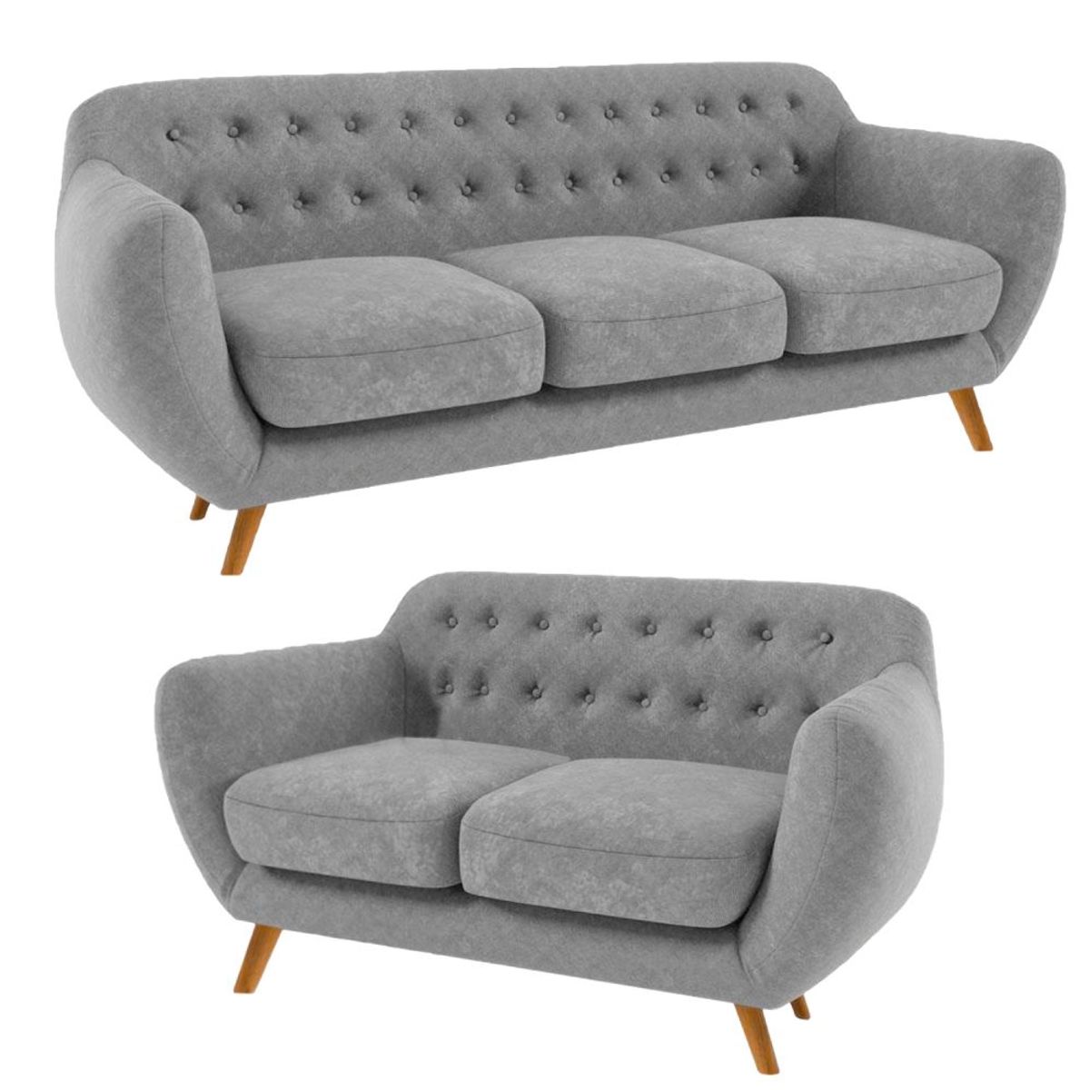 ALTO HOGAR - Juego de Sala Antuane 3 2 Gris