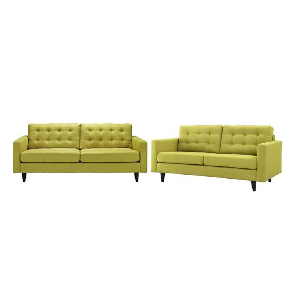 ALTO HOGAR - Juego de Sala 3 2 Lisanne Verde Limón