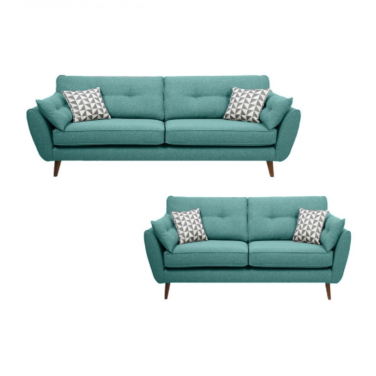 ALTO HOGAR - Juego de Sala Vintage 3 2 Altina Turquesa