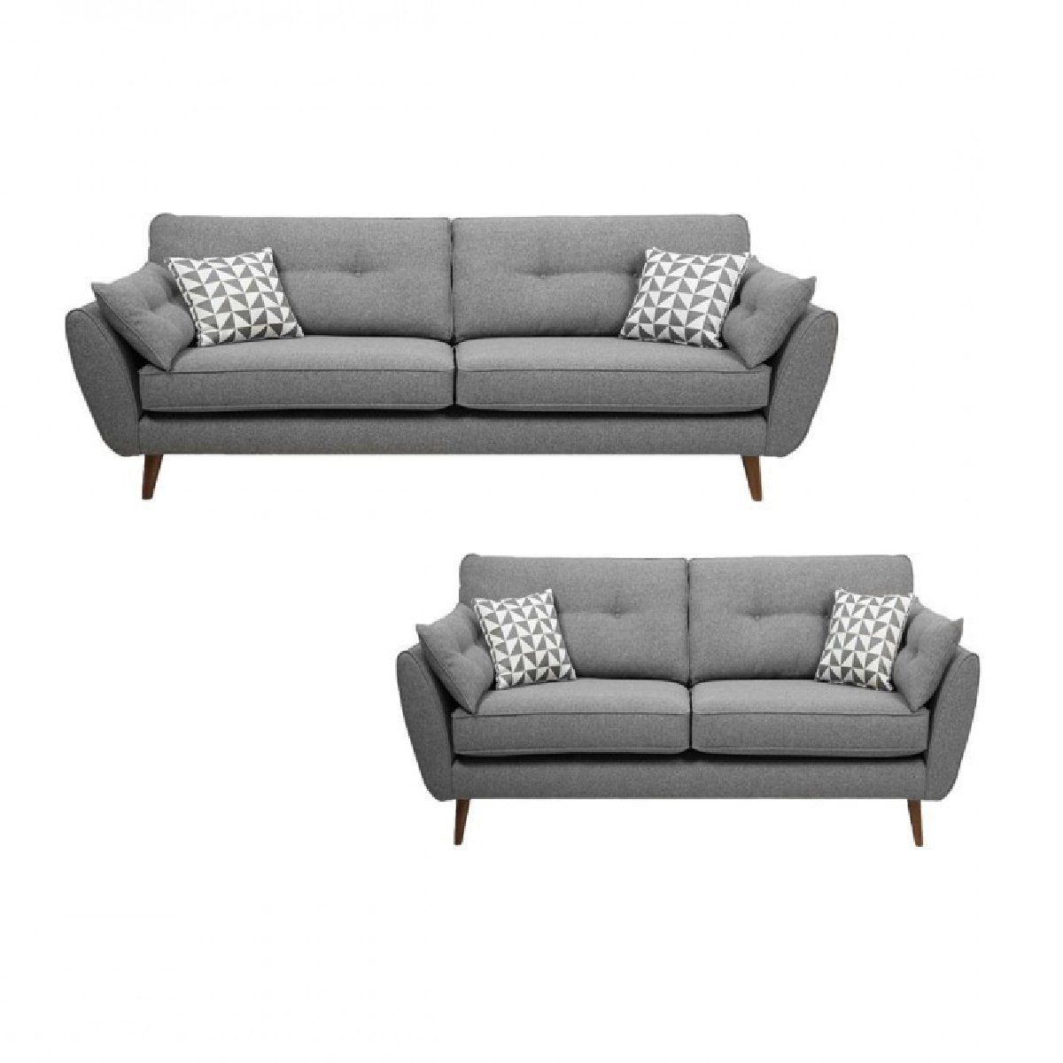 ALTO HOGAR - Juego de Sala Vintage 3 2 Altina Gris