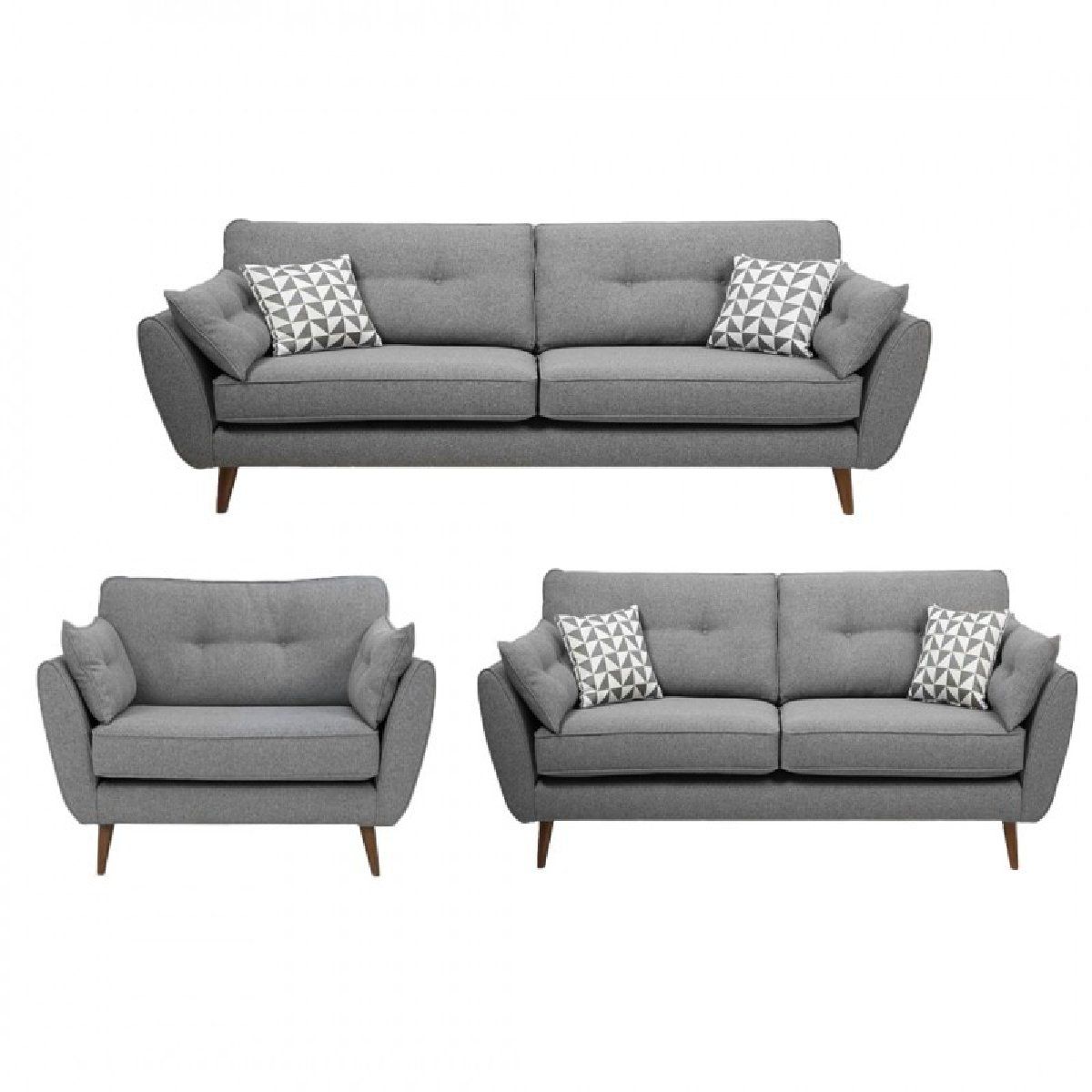 ALTO HOGAR - Juego de Sala Vintage 3 2 1 Altina Gris