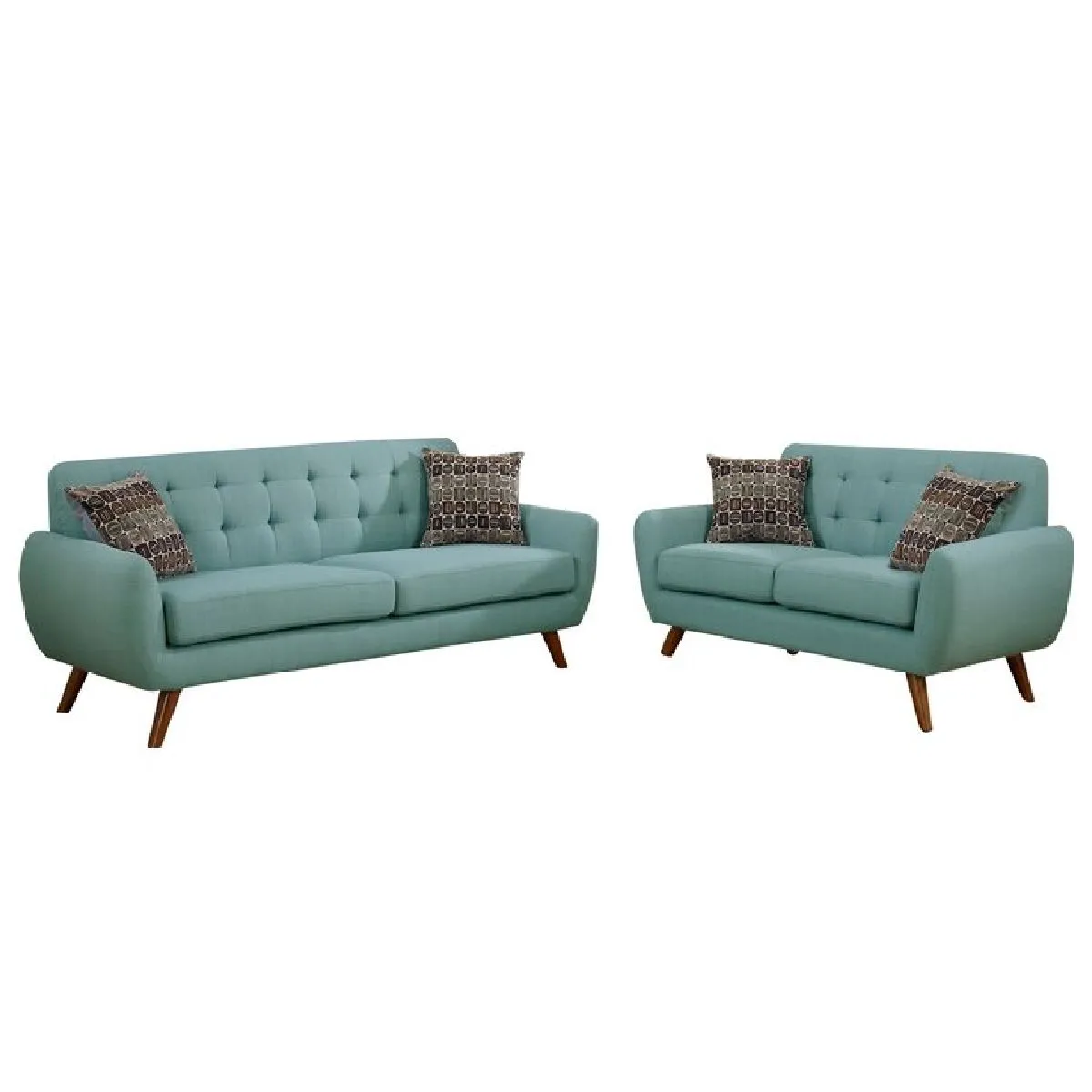 ALTO HOGAR - Juego de Sala Vintage 3 2 Alfred Azul