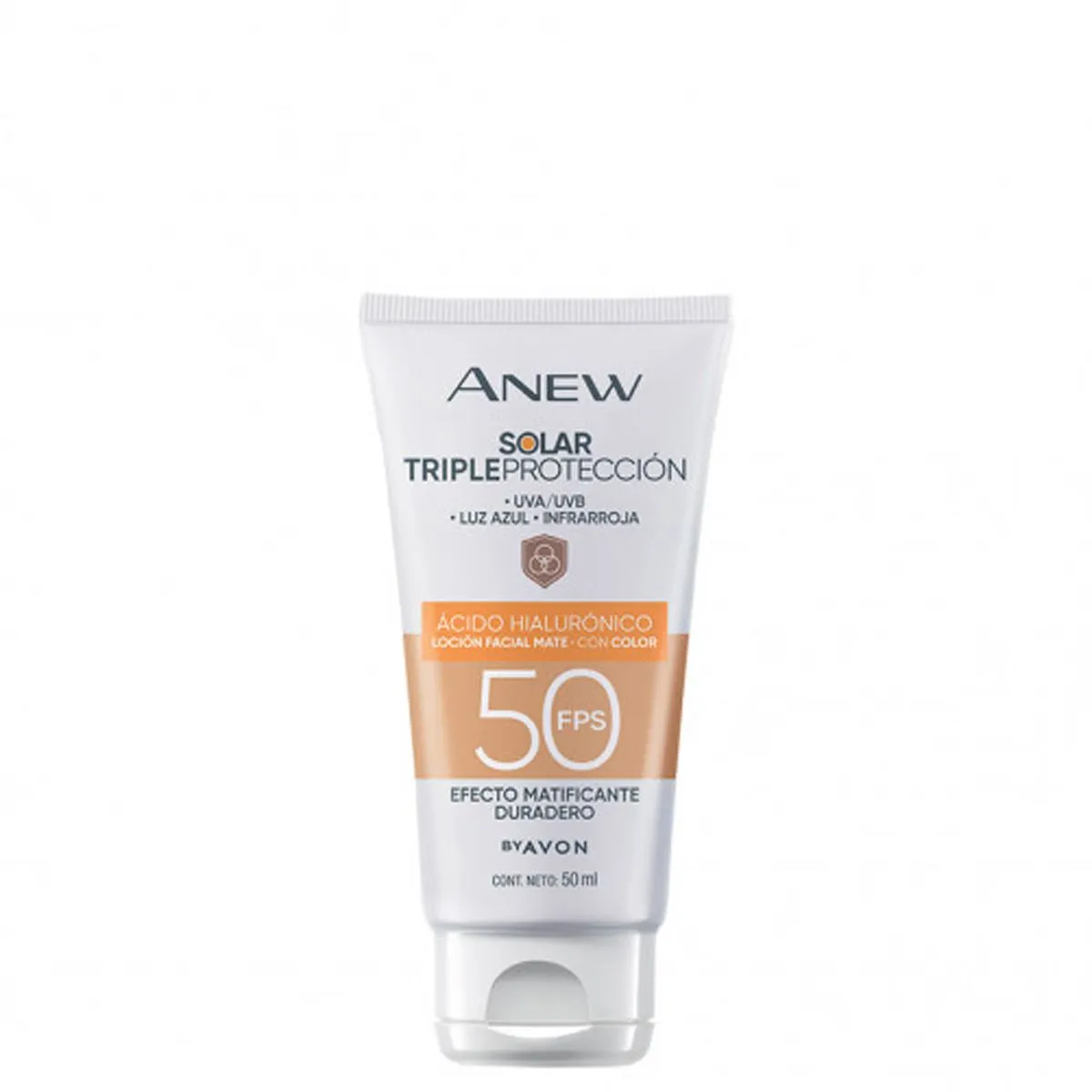 AVON - Anew Solar Triple Protección Loción Facial Mate Con Color